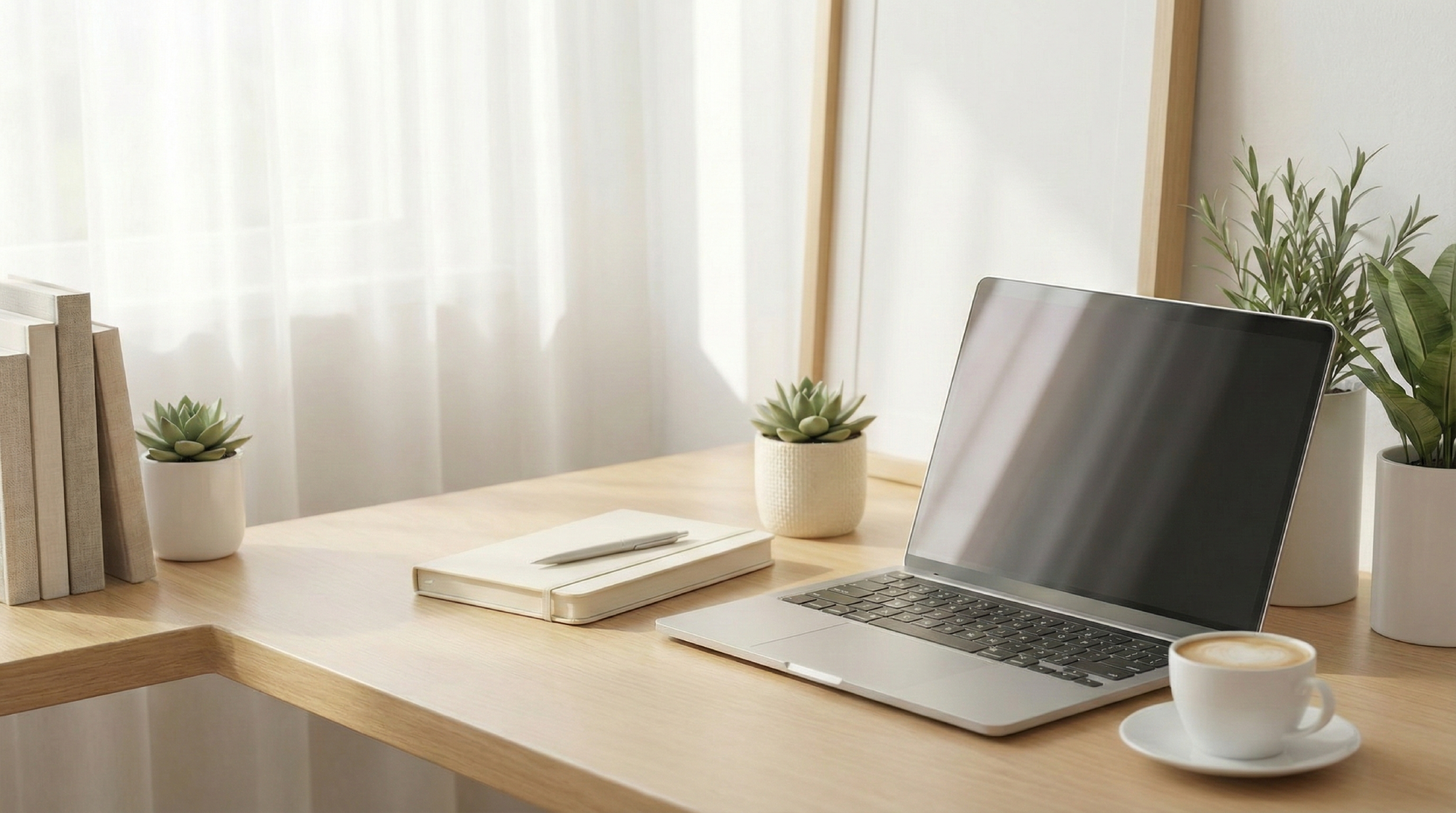 Workspace with laptop